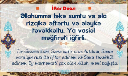 Oruc tutan insan, rəftarlarına xüsusi diqqət etməlidir.